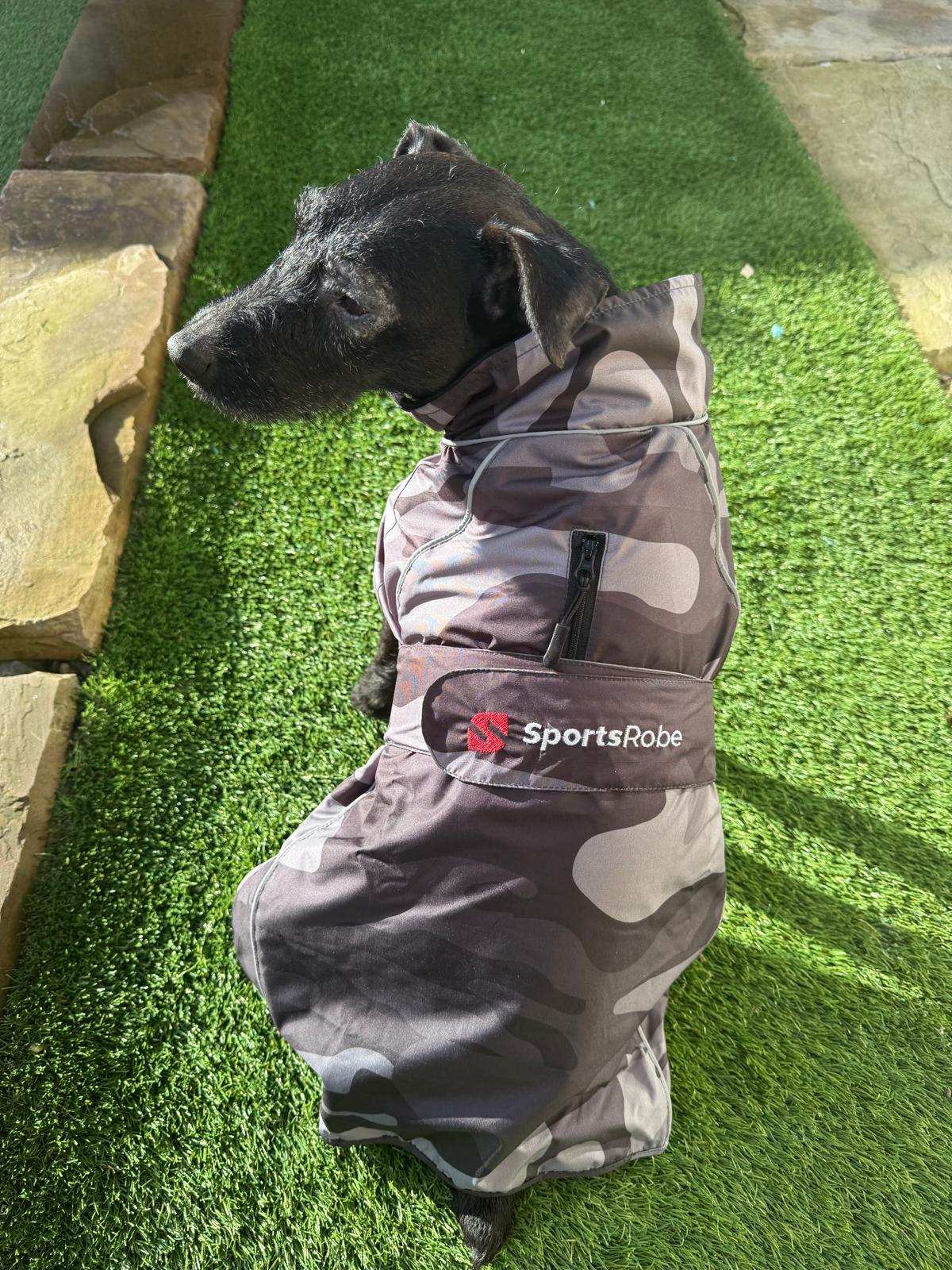Dog Sports Robe Grey Camo